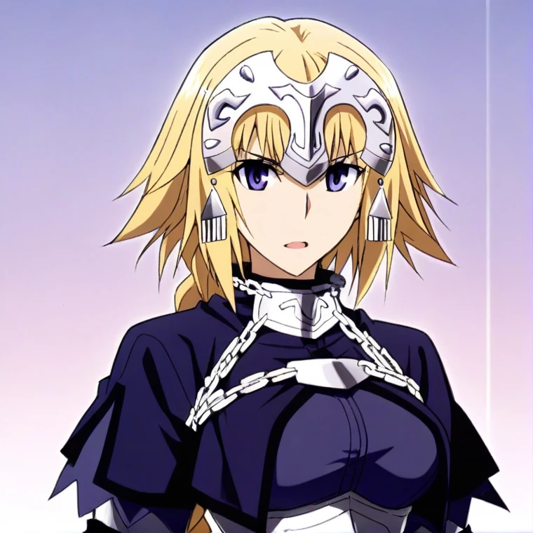 [Stable Diffusion] cabello largo Fate Jeanne d'Arc Obra maestra mirando al espectador boca abierta armadura [Ilustración]